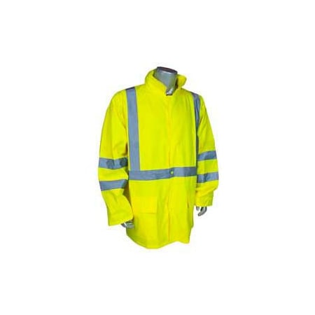 Radians Radians RW10-3S1Y Lightweight Rain Jacket, Hi-Viz Lime, 3XL RW10-3S1Y-3X